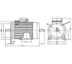 Крановый электродвигатель DMTF 011-6 IM2004 схема