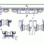Скребок 114-64-105СП для щитков от схода гусениц Б11