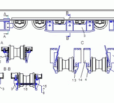 Скребок 114-64-105СП для щитков от схода гусениц Б11 фото