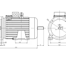 Электродвигатель крановый MTKН 111-6 с короткозамкнутым ротором схема