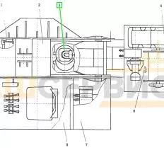Редуктор механизма поворота КС-2574.28.100 КС-55713 (редуктор поворота) схема