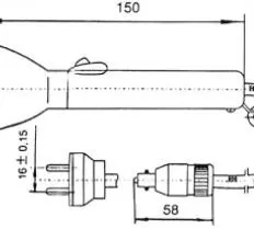 Светильник ПЛ-64В1-Т2- 6м 30В схема
