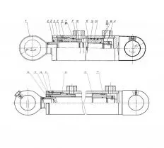 Гидроцилиндр ковша ЕК-14 схема