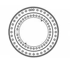 Опорно-поворотный круг Komatsu PC120-6 (ОПУ 203-25-62100) схема