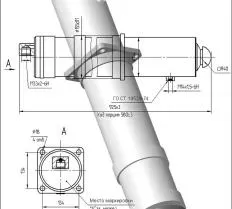 Гидроцилиндр ЦГ-125.100х630.55-04 схема