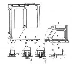 Кабина Б10М (шестигранная со стеклопакетом) схема