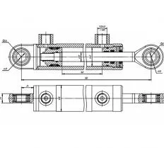Гидроцилиндр ЕЦГ-40.20х160.11 схема
