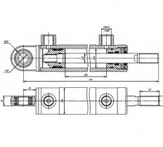 Гидроцилиндр ЕЦГ-40.20х250.13 схема