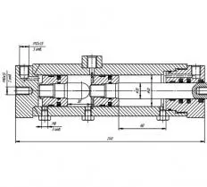Гидроцилиндр ЦГ-2-40.20х30.60.87 схема