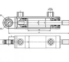 Гидроцилиндр ЦГ-40.20х100.13 схема