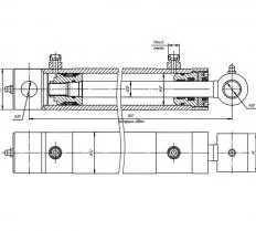 Гидроцилиндр ЦГ-40.20х200.17 схема