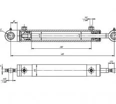 Гидроцилиндр ЦГ-40.20х280.11 схема