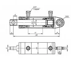 Гидроцилиндр ЦГ-40.25х63.19 схема