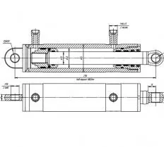 Гидроцилиндр ЦГ-40.25х108,5.22 схема