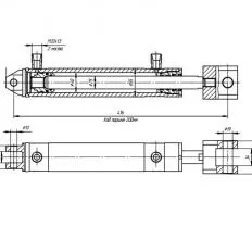 Гидроцилиндр ЦГ-40.25х200.01 схема