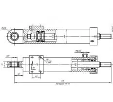 Гидроцилиндр ЦГ-50.30х175.23 схема