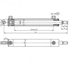 Гидроцилиндр ЦГ-50.30х320.13-02 схема
