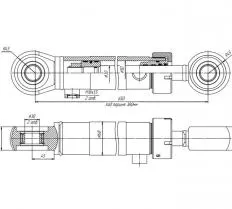 Гидроцилиндр ЦГ-50.30х380.11-01 схема