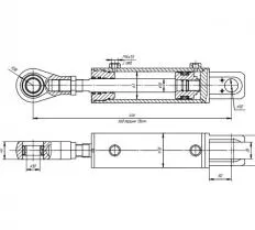 Гидроцилиндр ЦГ-63.30х136.04-01 схема