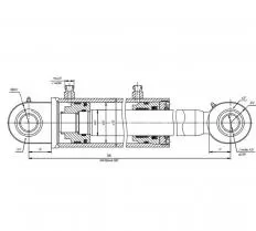 Гидроцилиндр ЦГ-63.40х500.11-02 схема