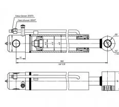 Гидроцилиндр ЦГ-70.40х1228.22 схема