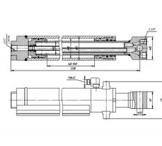 Гидроцилиндр ЦГ-70.50х1857.58 схема