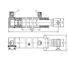 Гидроцилиндр ЦГ-70.50х1927.58 схема