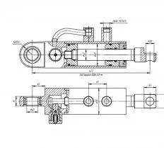 Гидроцилиндр ЦГ-80.40х100.19-01 схема