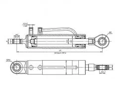 Гидроцилиндр ЦГ-80.40х250.11-02 схема
