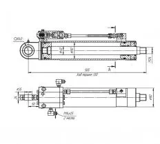Гидроцилиндр ЦГ-80.40х330.13 схема