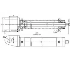 Гидроцилиндр ЦГ-80.45х1650.02 схема