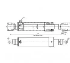 Гидроцилиндр ЦГ-80.50х250.01 схема