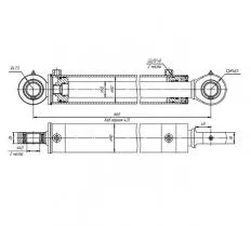 Гидроцилиндр ЦГ-80.50х425.11 схема