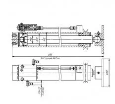 Гидроцилиндр ЦГ-80.50х440.65 схема