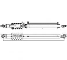 Гидроцилиндр ЦГ-80.50х720.11.000 схема