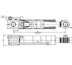 Гидроцилиндр ЦГ-80.50х895.22-01 схема