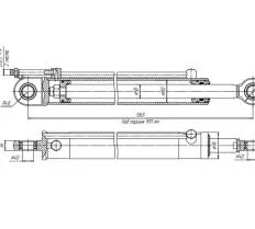 Гидроцилиндр ЦГ-80.50х991.11 схема