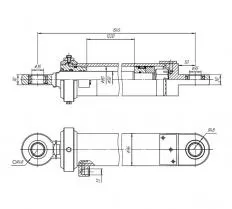 Гидроцилиндр ЦГ-80.50х1220.11 схема