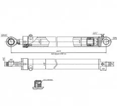 Гидроцилиндр подъема стрелы ЦГ-160.90х1225.11-01 схема