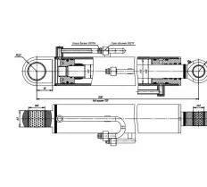 Гидроцилиндр ЦГ-90.50х720.22-01 схема