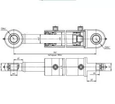 Гидроцилиндр ЦГ-90.60х700.11 схема