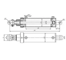 Гидроцилиндр ЦГ-95.35х305.01 схема