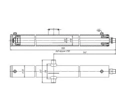 Гидроцилиндр ЦГ-100.50х1250.33 схема