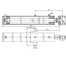 Гидроцилиндр ЦГ-100.50х1250.48-01 схема