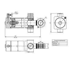 Гидроцилиндр ЦГ-100.56х238.32 схема