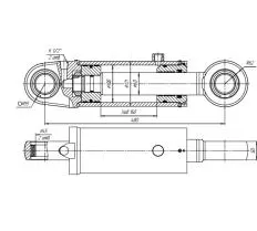 Гидроцилиндр ЦГ-100.60х150.11 схема