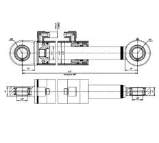 Гидроцилиндр ЦГ-100.63х1000.11-03 схема
