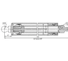 Гидроцилиндр ЦГ-100.70х710.67 схема