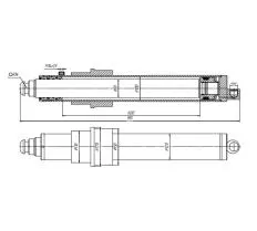 Гидроцилиндр ЦГ-100.80х600.55 схема