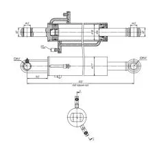 Гидроцилиндр ЦГ-110.56х465.22 схема